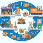 The lifecycle of a cardboard display stand from creation to recycling