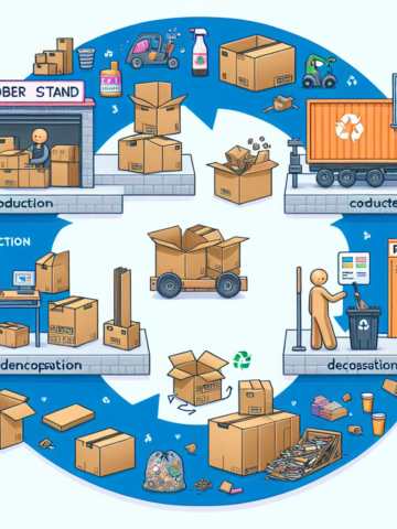 The lifecycle of a cardboard display stand from creation to recycling