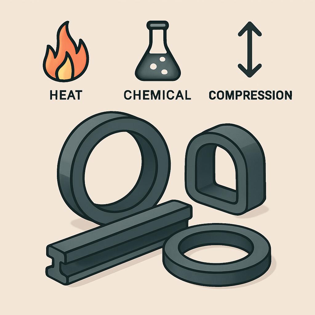 Ranking rubber seals & gaskets – which options handle heat, chemicals, and compression best?