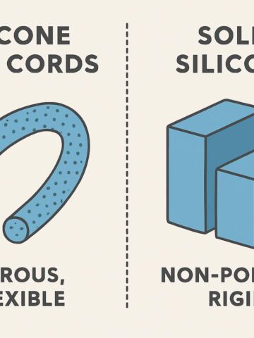 When are silicone foam cords better than solid silicone solutions?
